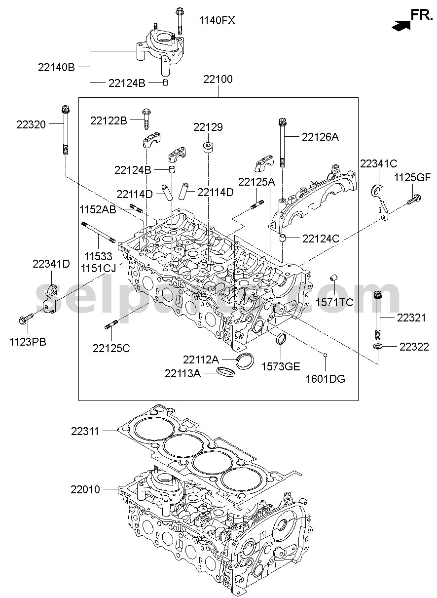 Genuine BRACKET ASSY-FUEL PUMP for Hyundai Sonata #221402GGA0
