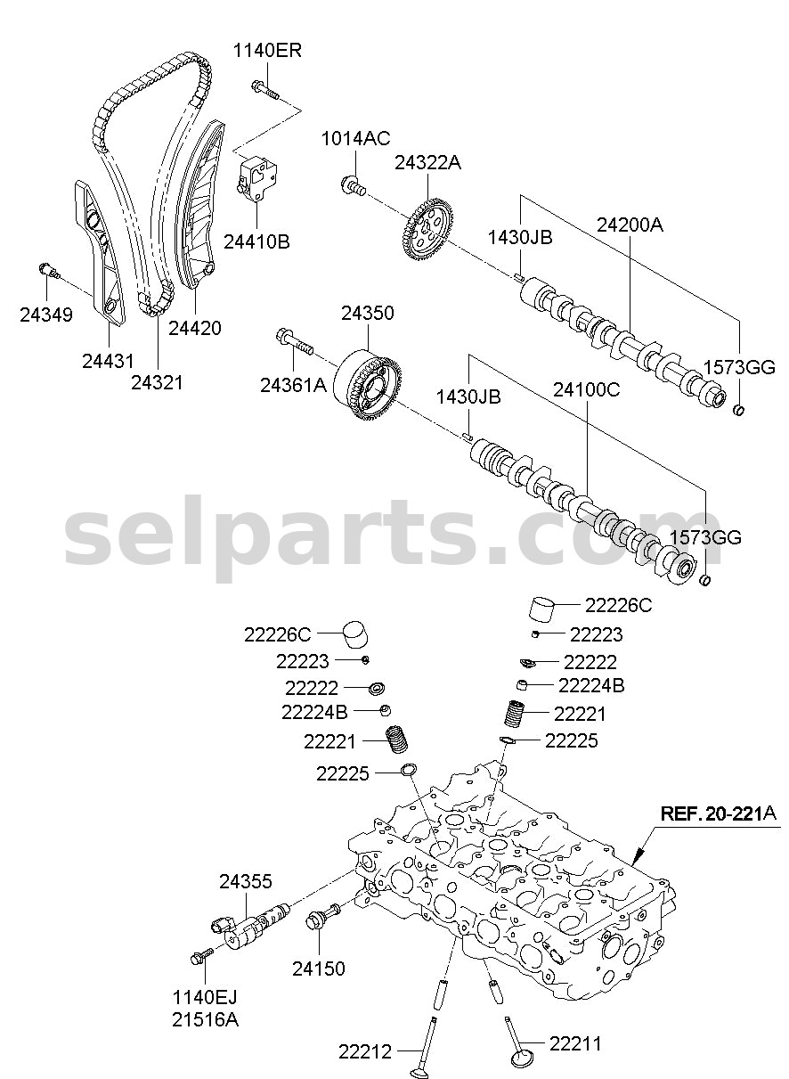 Genuine WIRING ASSY-FRT for Kia K5 #91200L2040