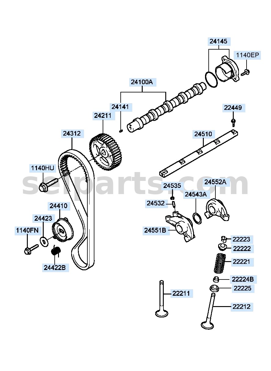 Genuine VALVE-INTAKE for Hyundai Grand Starex #222114A061