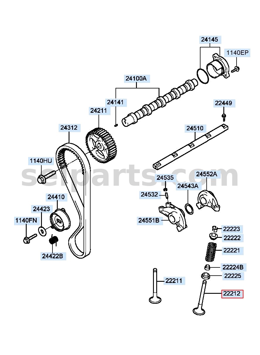 Genuine VALVE-EXHAUST for Hyundai Grand Starex #2221225302
