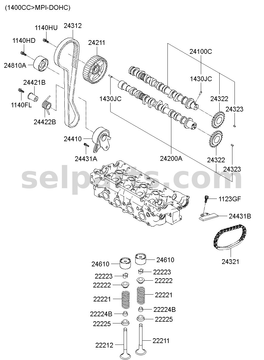 Genuine WIRING ASSY-FRT for Kia K5 #91200L2110