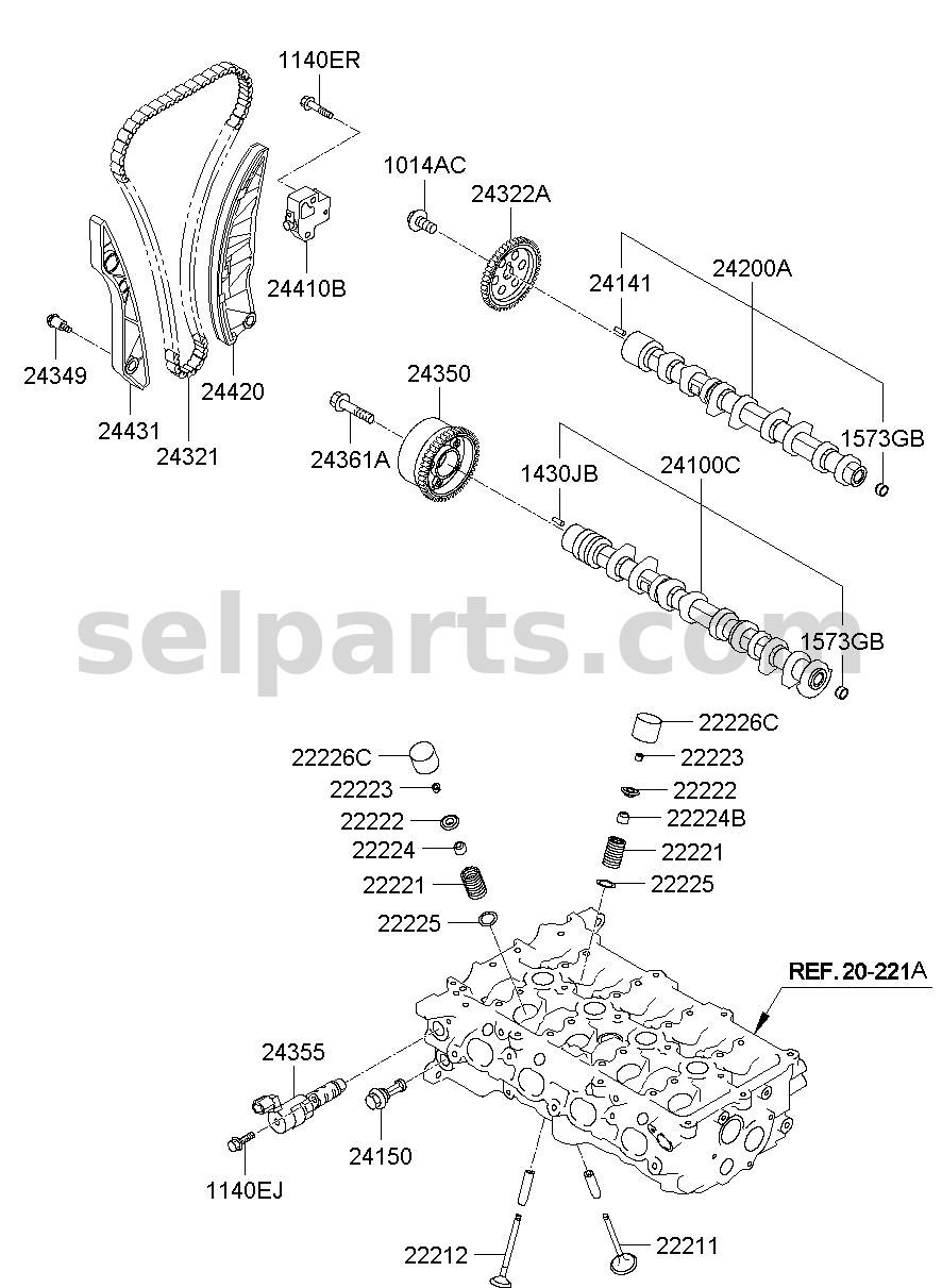 Genuine WIRING ASSY-FRT for Kia K5 #91200L2230