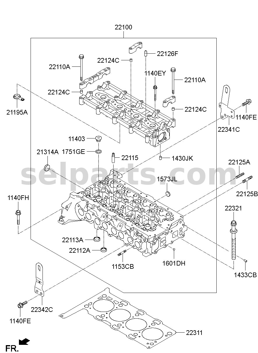 Genuine GASKET-CYLINDER HEAD for Kia Sportage #223112F620