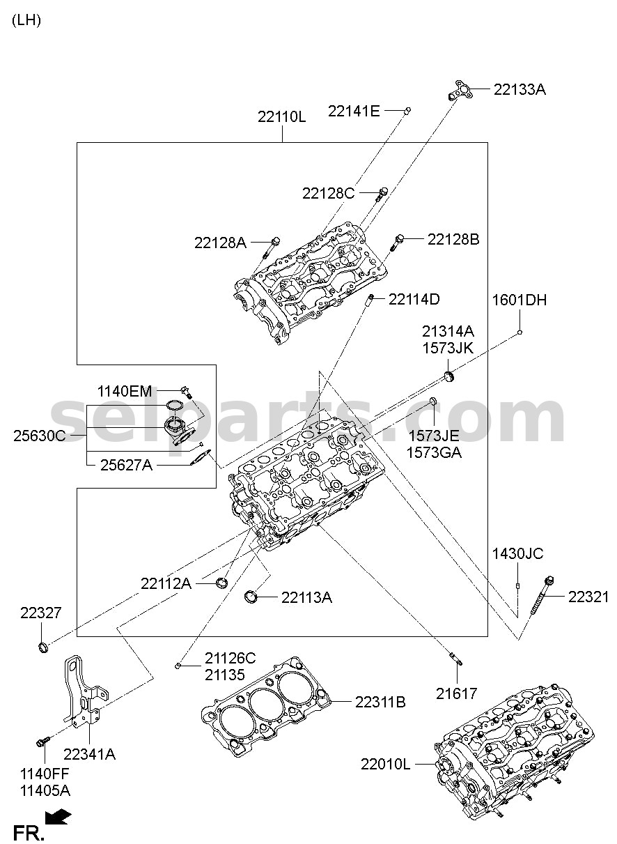 Genuine HANGER - ENGINE, LH for Kia MOHAVE 16 (2016-2019) #223303A501