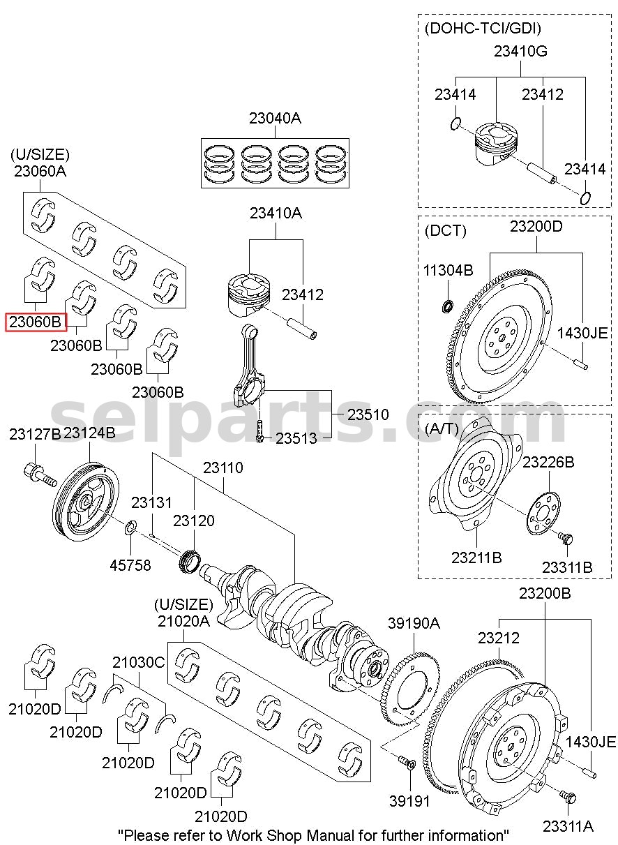 Genuine WIRING ASSY-FLOOR for Kia K5 #915L1D4800