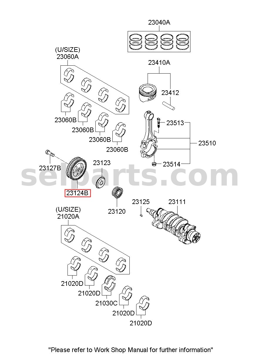 Genuine PULLEY-DAMPER for Hyundai Grand Starex #231242C050
