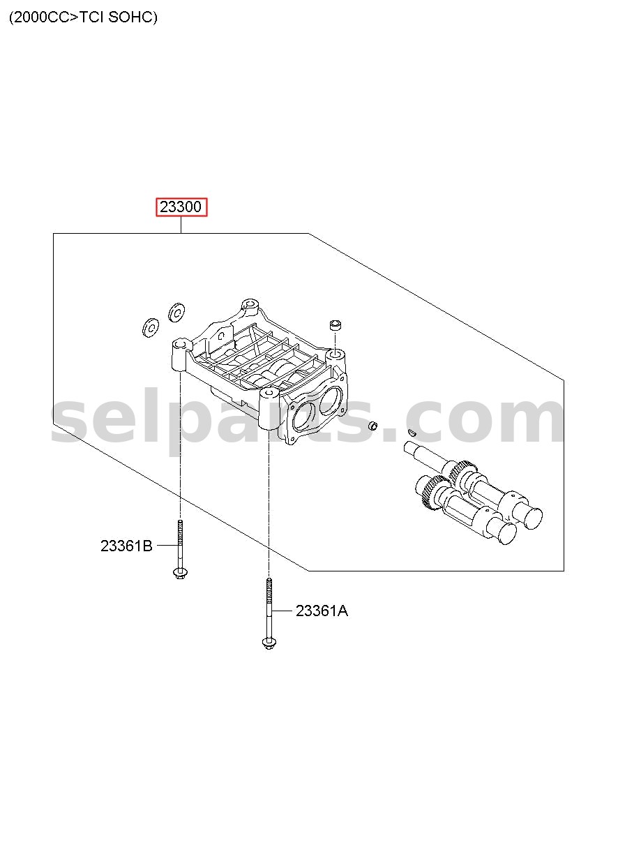 Genuine SHAFT ASSY-BALANCE for Hyundai Sonata #233002G411