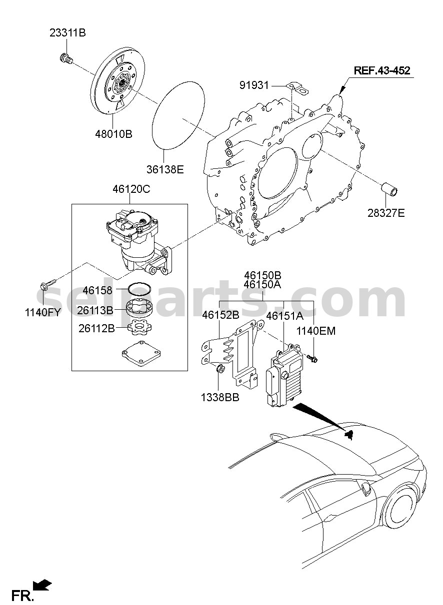 Genuine WIRING ASSY-FLOOR for Kia K5 #915L0D4290