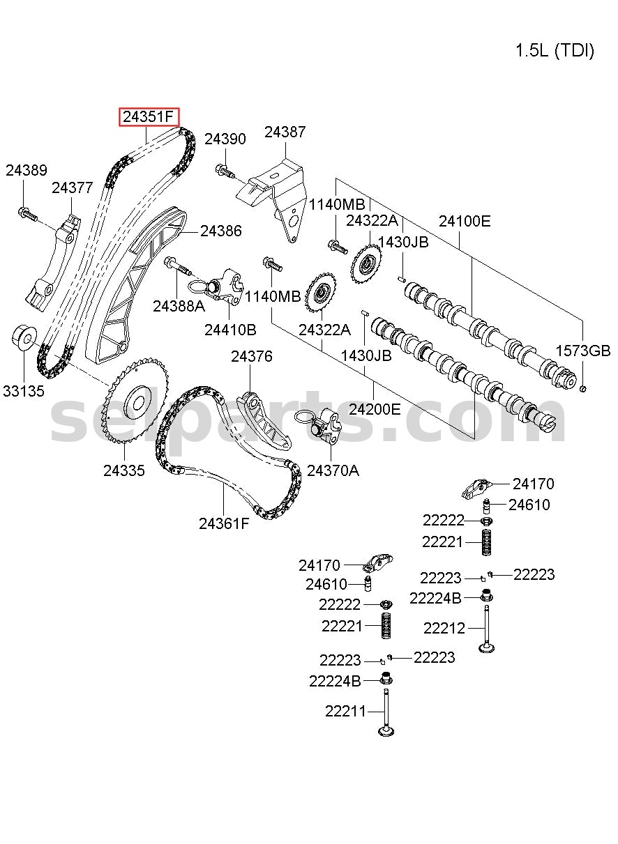 Genuine CHAIN-TIMING for Hyundai Grand Starex #243514A700