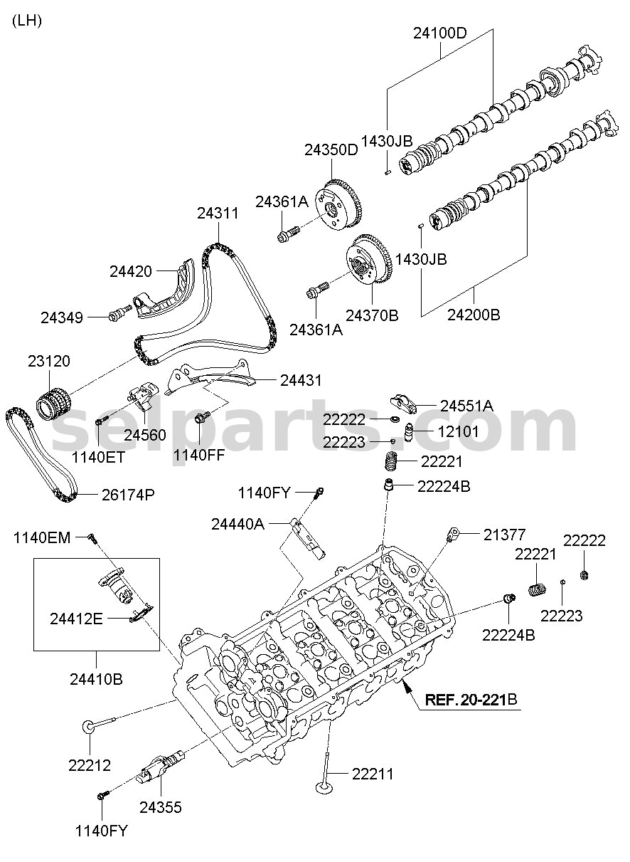 Genuine TRACK ASSY-RH for Kia K5 #88600L2190