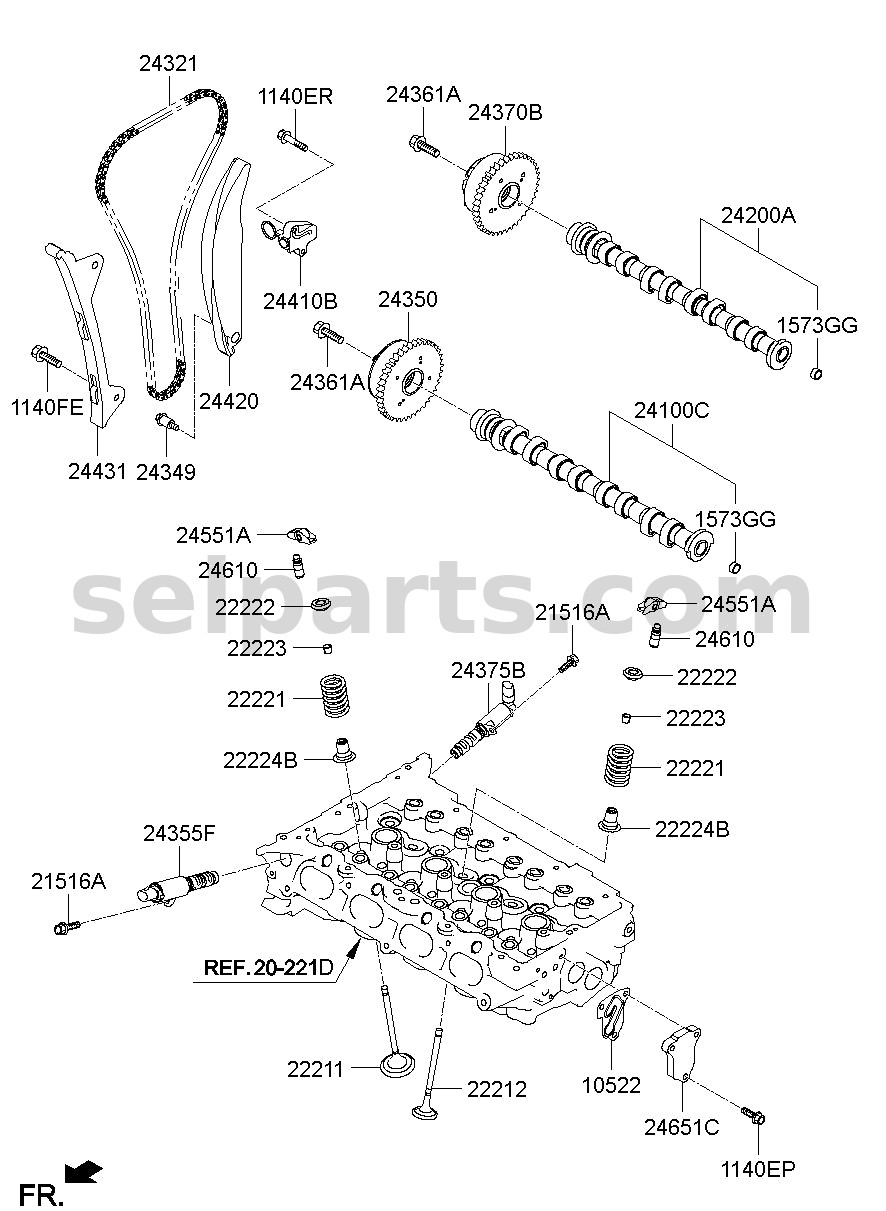 Genuine LAMP ASSY-REAR COMBINATION,CTR for Kia K5 #92403L2120