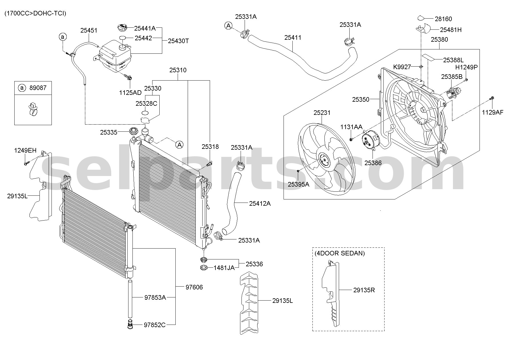 Genuine FAN-COOLING for Kia Sportage #252313Z000