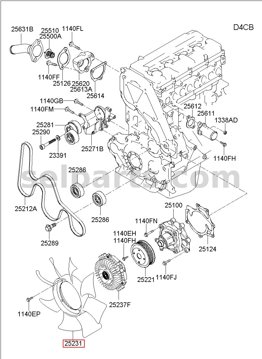 Genuine FAN-COOLING for Hyundai Grand Starex #2526142920