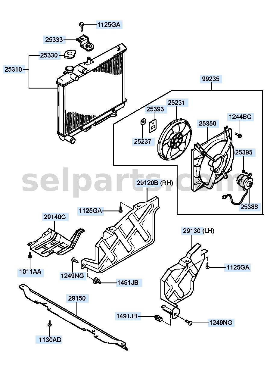 Genuine RADIATOR ASSY for Hyundai Sonata #25310C1200