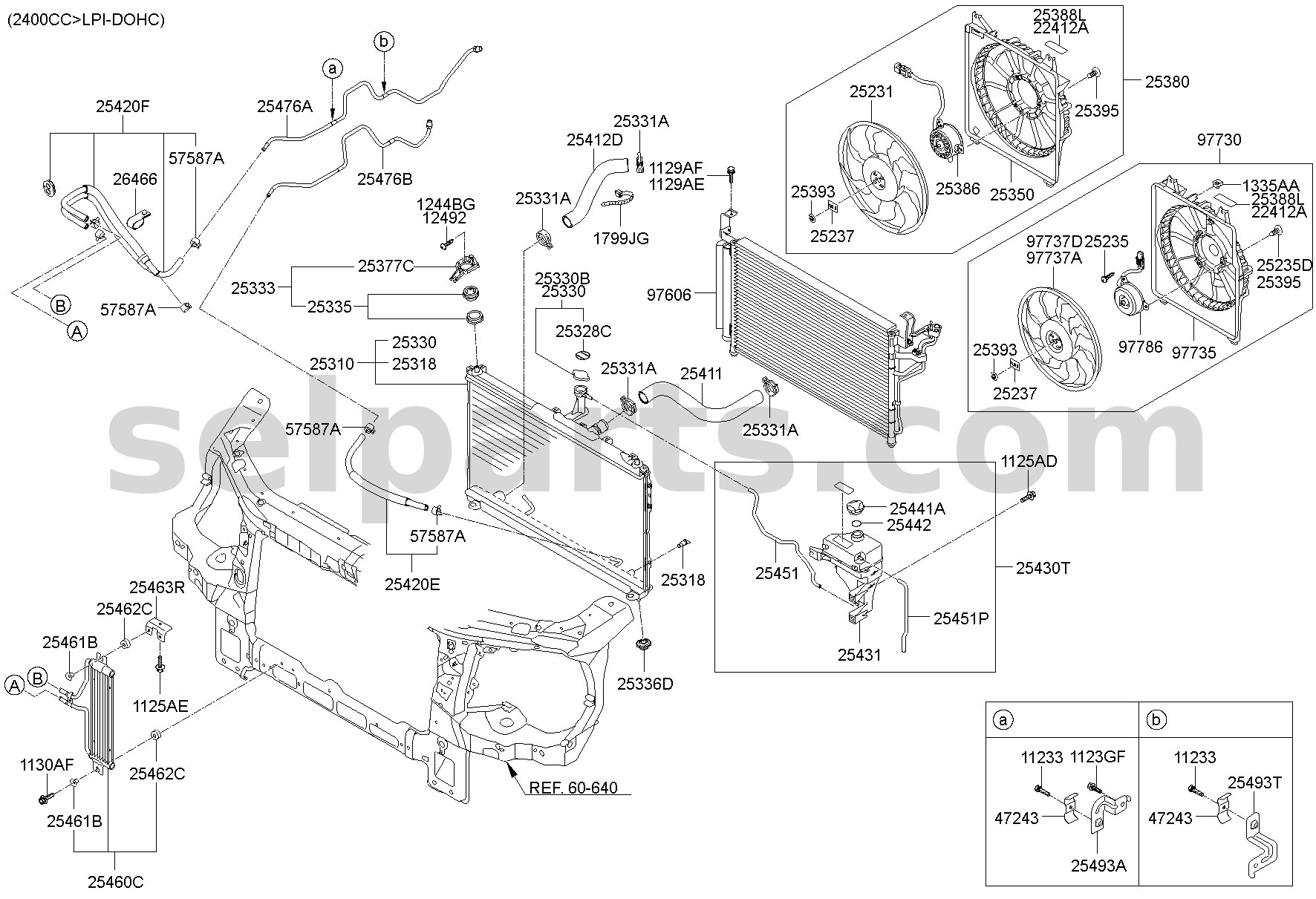 Genuine MOTOR-RADIATOR COOLING FAN for Hyundai Grand Starex #253864H110