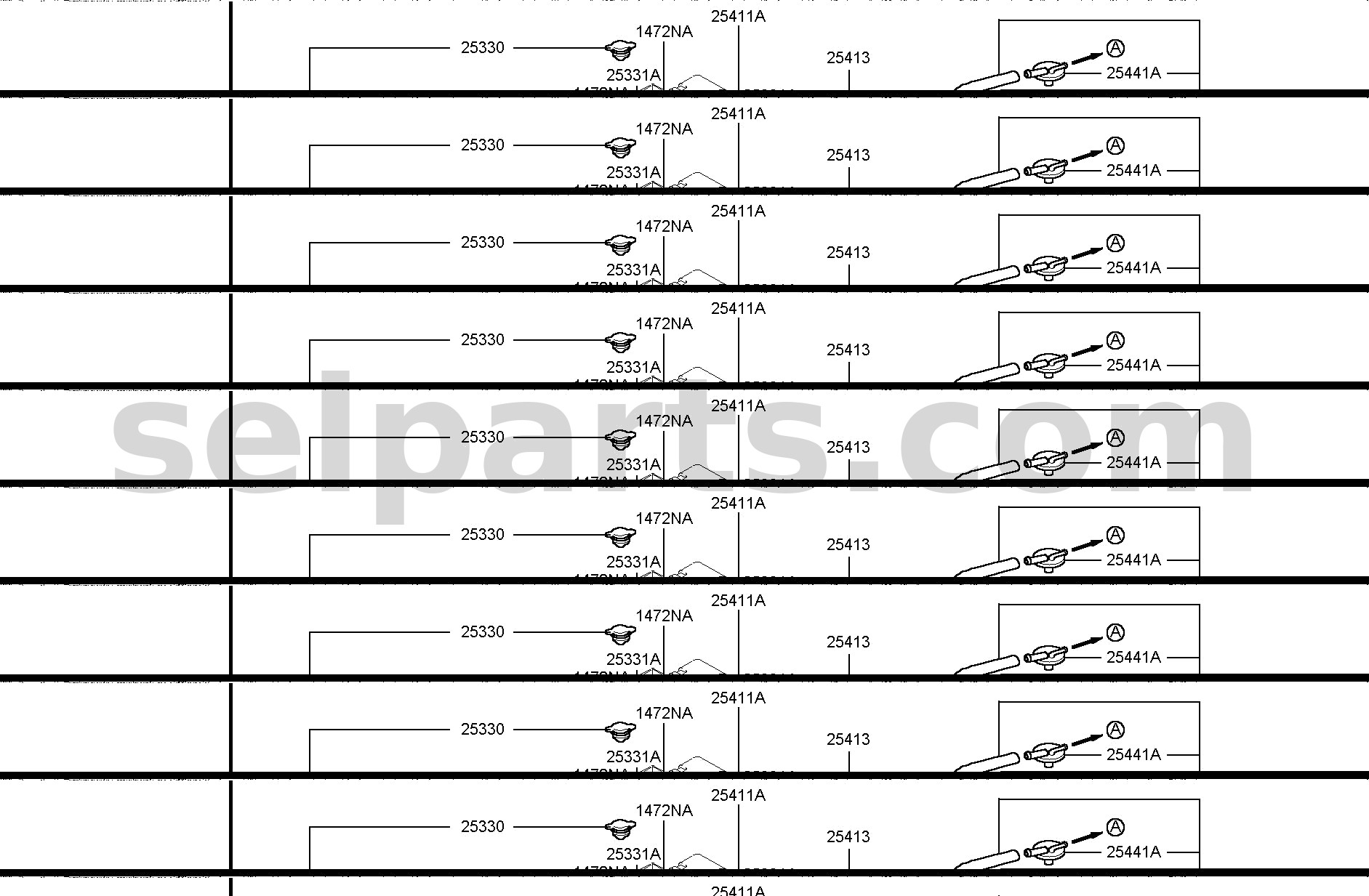 Genuine HOSE-RADIATOR OUTLET for Hyundai Sonata #25413C1200