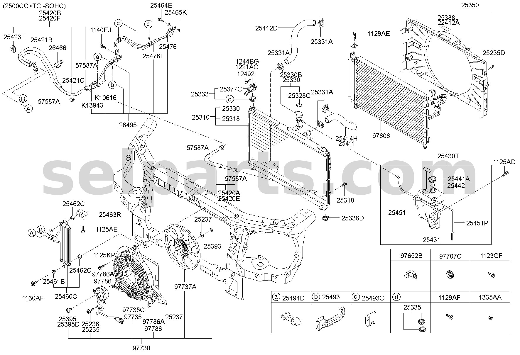 Genuine HOSE ASSY-OIL COOLING for Hyundai Grand Starex #254204H500