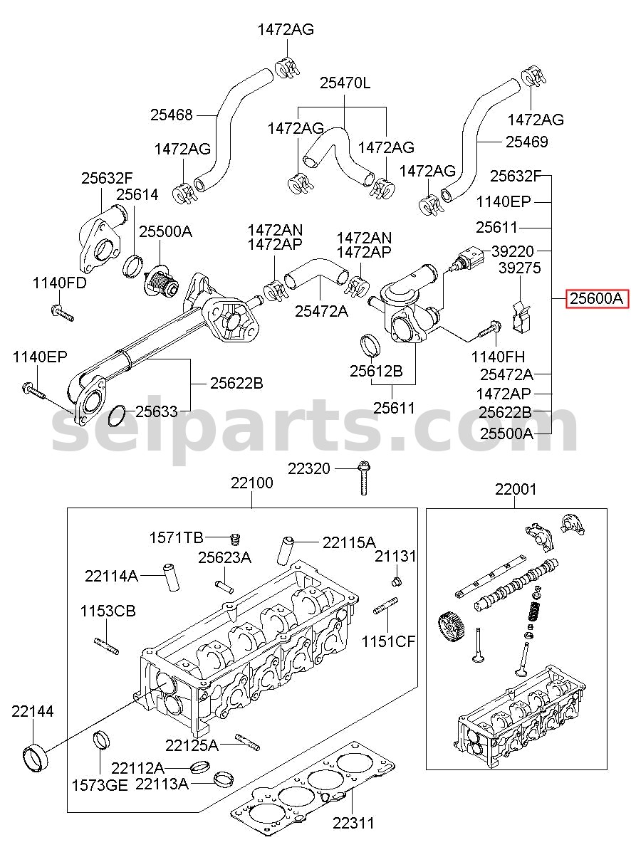 Genuine CONTROL ASSY-COOLANT TEMPERATURE for Hyundai Sonata #256002GTA0