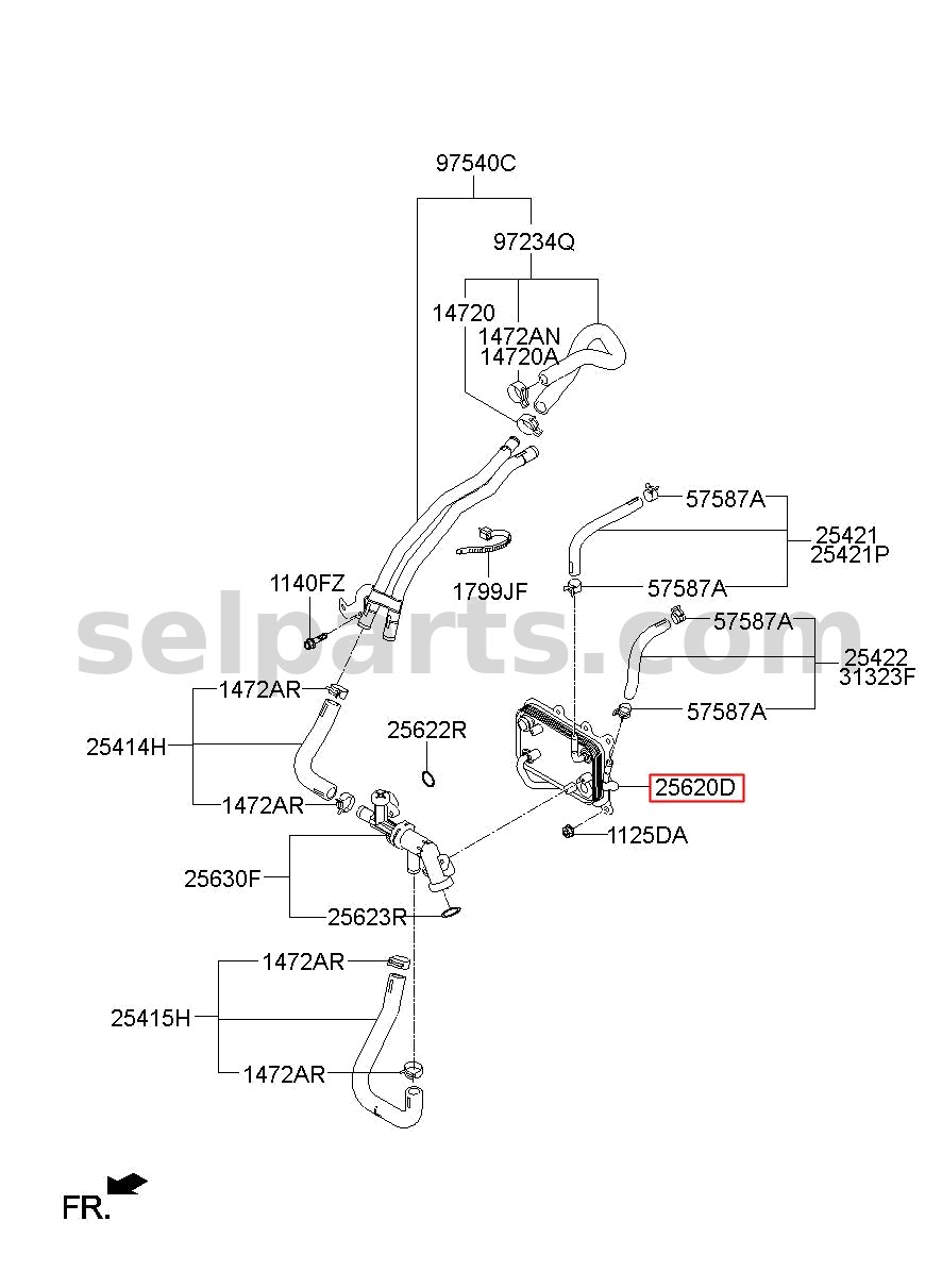 Genuine WARMER-A.T.F for Hyundai Palisade #256201U500