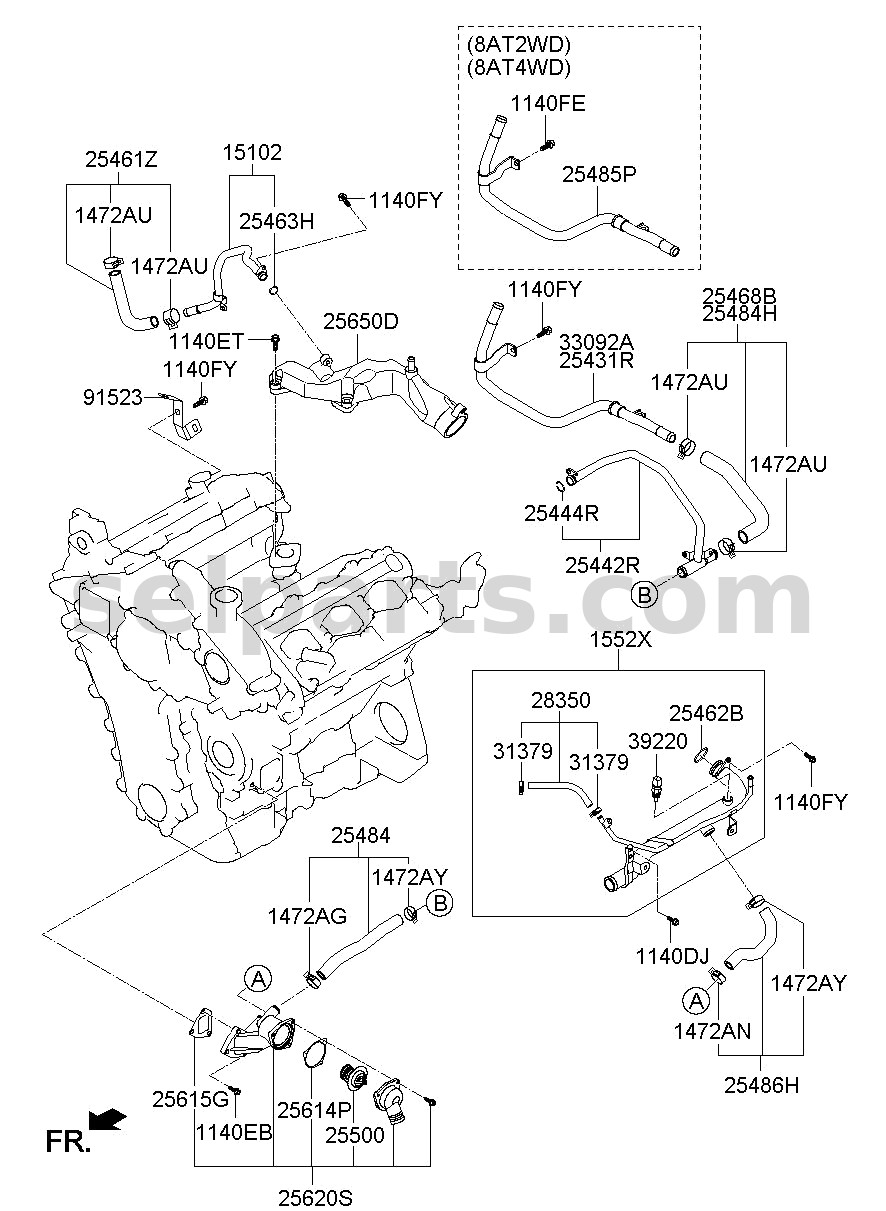 Genuine CONTROL SUB-ASSY - WATER for Kia MOHAVE 16 (2016-2019) #256203A500