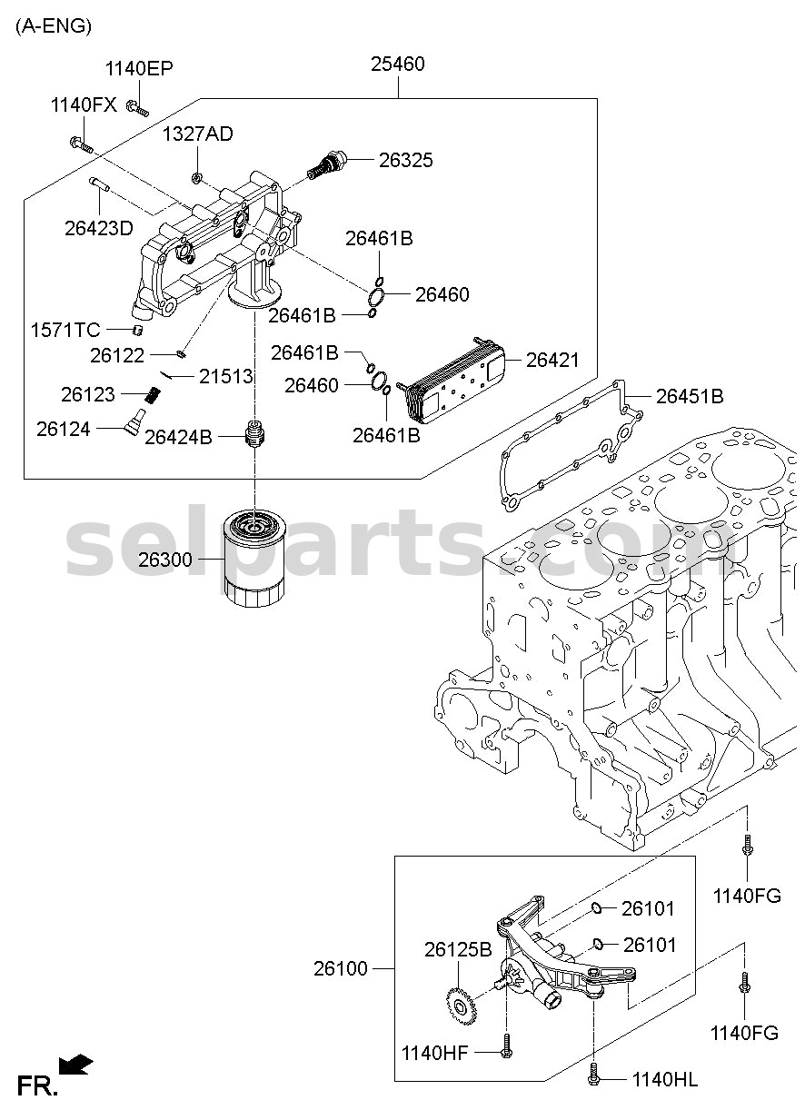 Genuine PUMP ASSY-OIL for Hyundai Grand Starex #261104A700