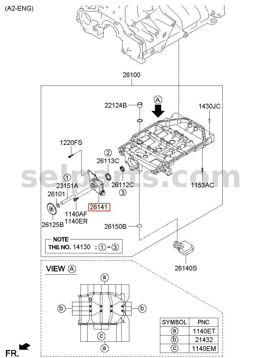 Genuine COVER ASSY-OIL PUMP for Hyundai Grand Starex #261204A700
