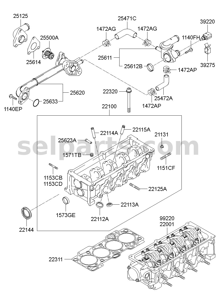 Genuine WIRING ASSY-FLOOR for Kia K5 #915L1D4160