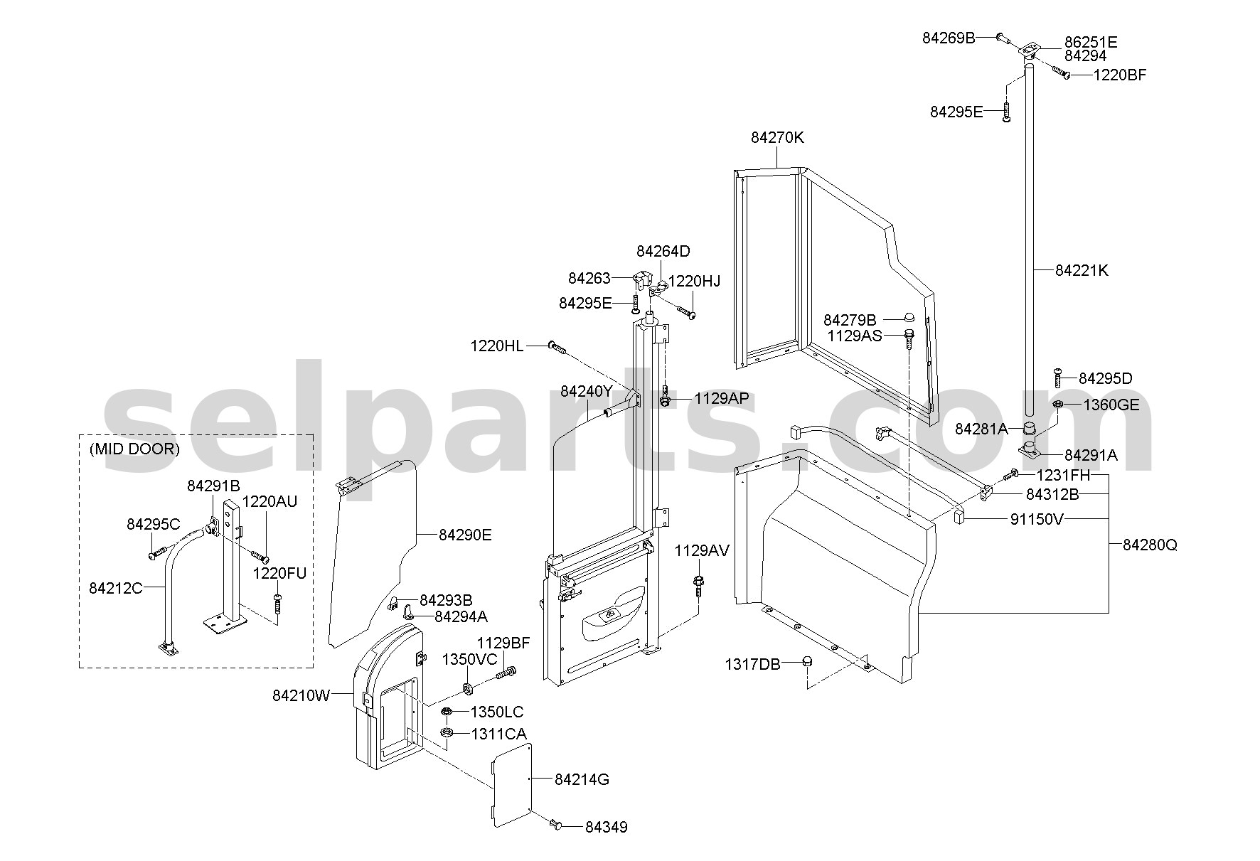 Genuine WIRING ASSY-FLOOR for Kia K5 #915L1D4200