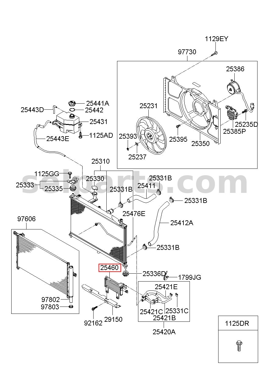 Genuine COOLER ASSY-OIL for Hyundai Grand Starex #264004A700