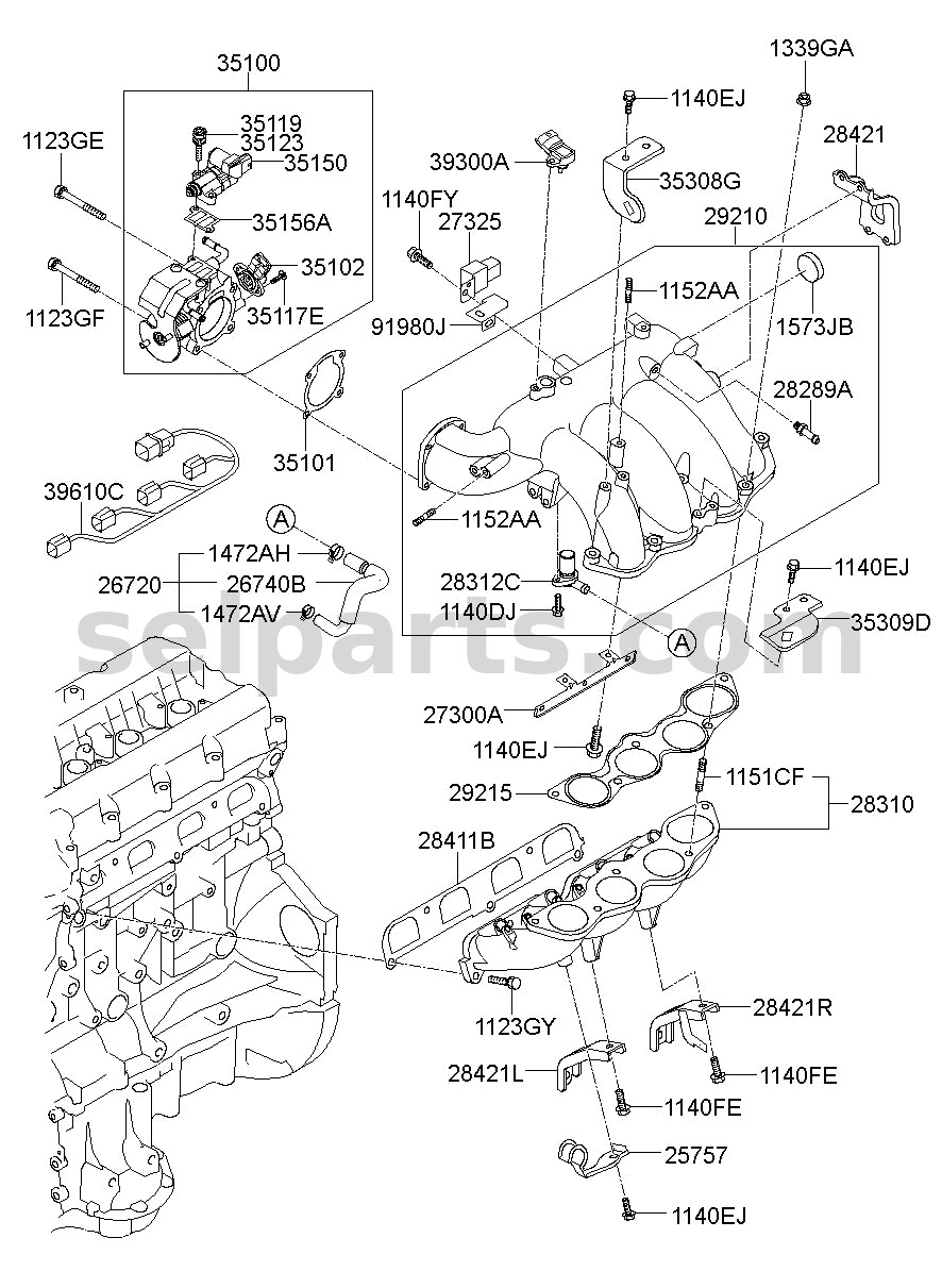 Genuine HARNESS-IGNITION COIL for Hyundai Grand Starex #273002C200