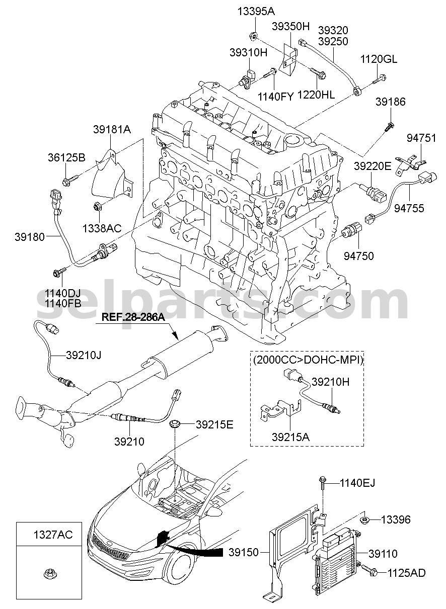 Genuine WIRING ASSY-MAIN for Kia K5 #911F0D4681