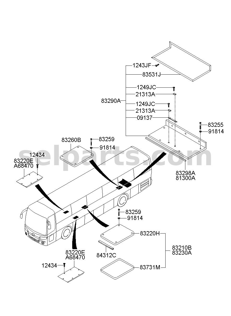 Genuine COVER-ELEMENT for Hyundai Palisade #28115C5300
