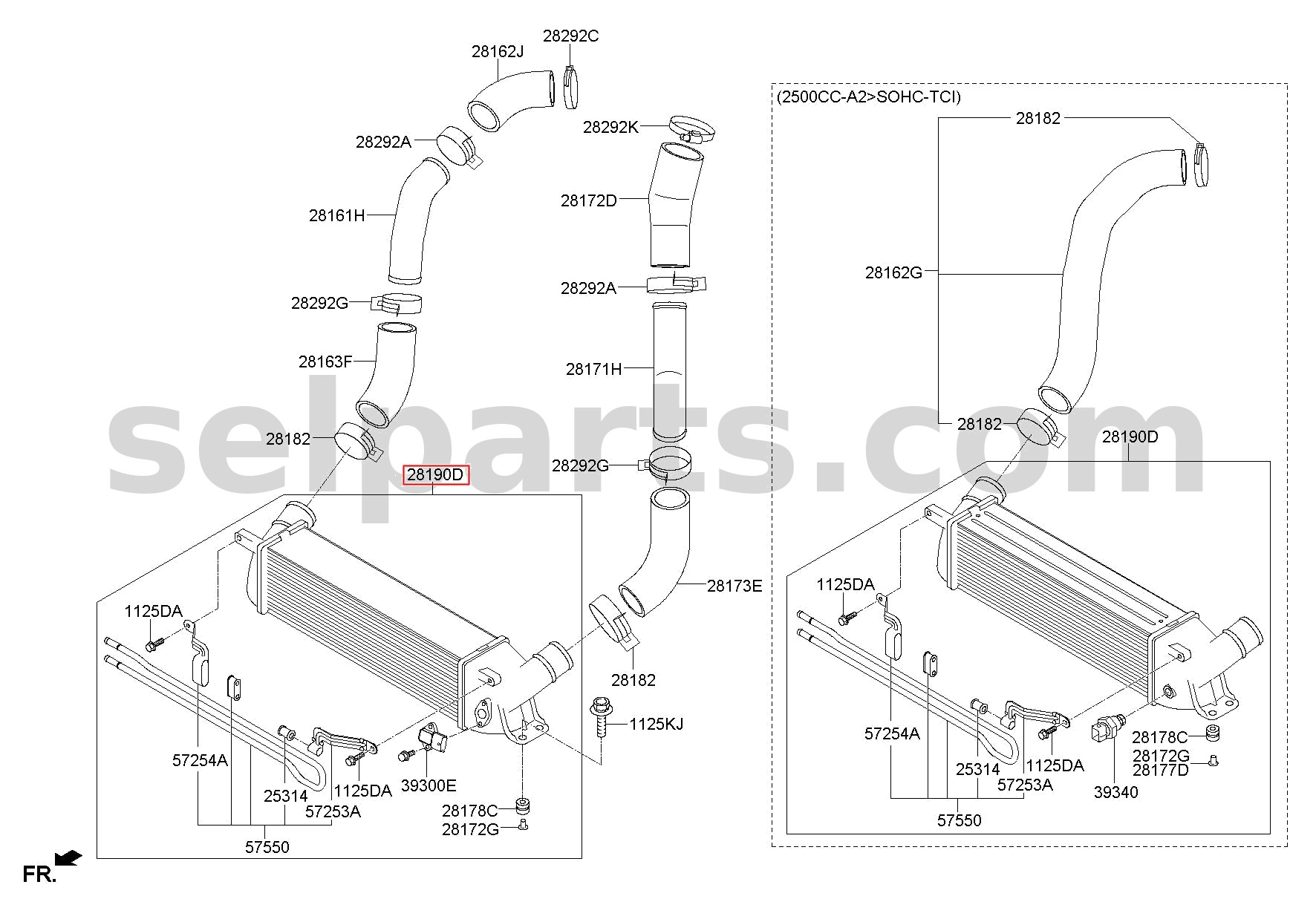 Genuine COMPLETE-INTER COOLER for Hyundai Grand Starex #281904A700