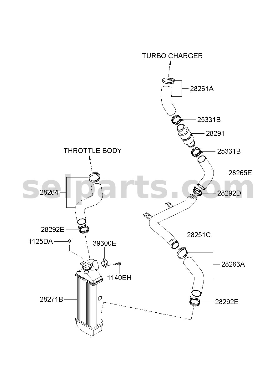 Genuine HOSE C for Kia Sportage #282632F650