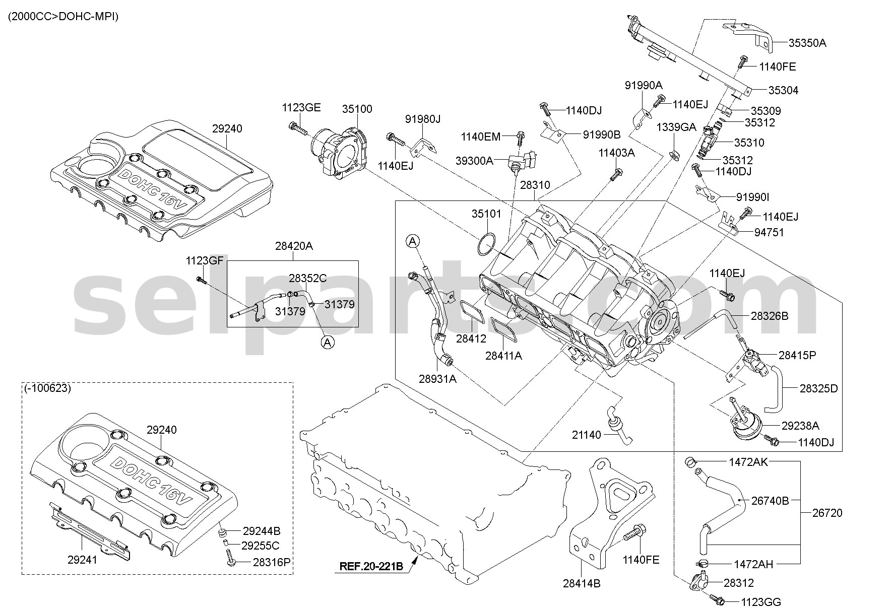 Genuine CASE-TRANSMISSION for Kia K5 #452412F021