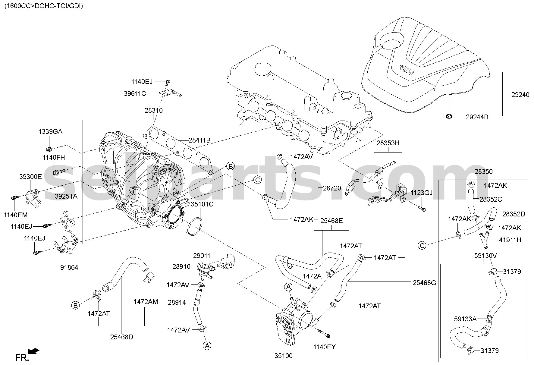 Genuine LAMP ASSY-REAR COMBINATION,CTR for Kia K5 #92403L2100