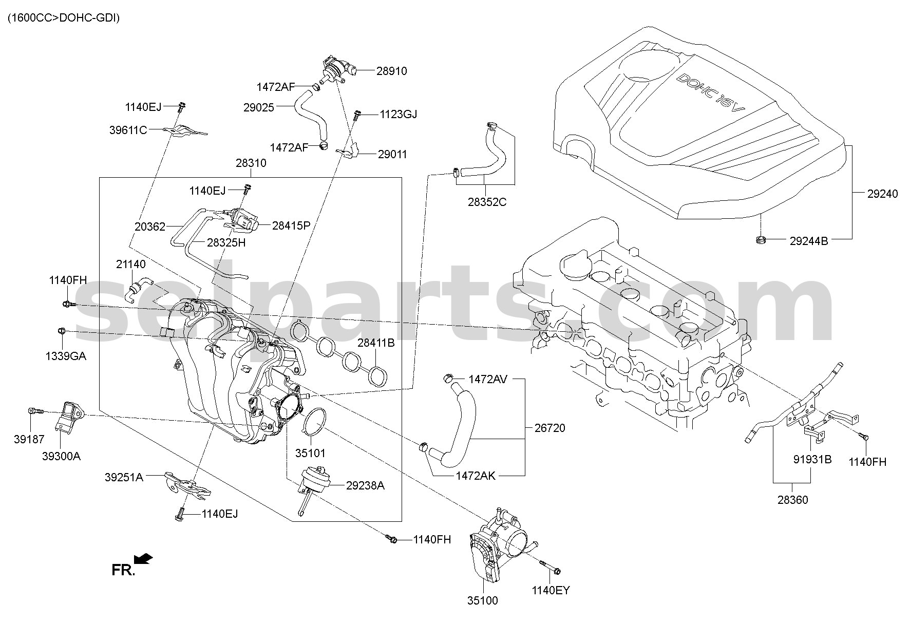Genuine COVERING ASSY-FR BACK,LH for Kia K5 #88360L2090JS5