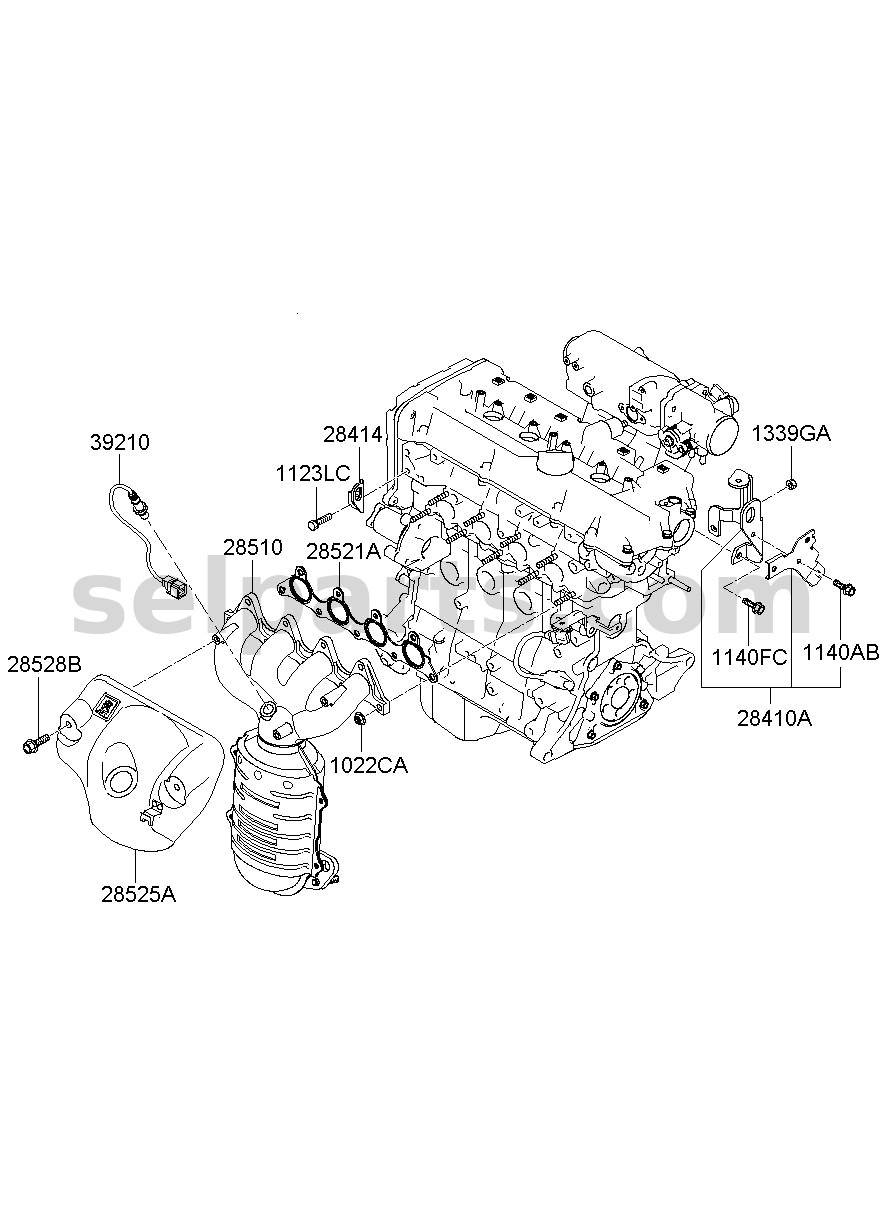 Genuine MANIFOLD ASSY - EXHAUST for Kia MOHAVE 16 (2016-2019) #285103A100