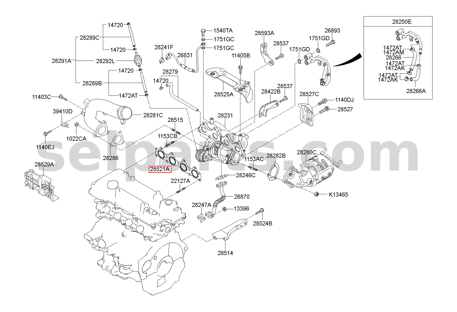Genuine MIRROR ASSY-OUTSIDE RR VIEW,LH for Kia K5 #87610L2130ABP