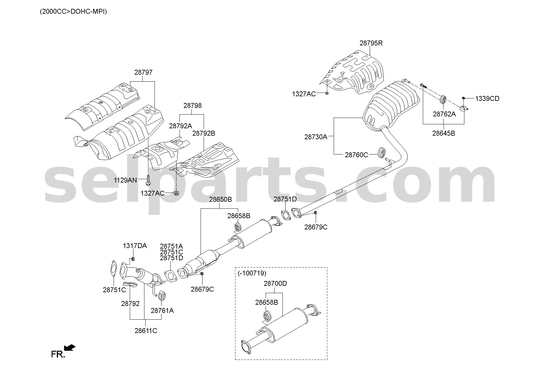 Genuine COVERING ASSY-FR BACK,LH for Kia K5 #88370D4AH0DKK