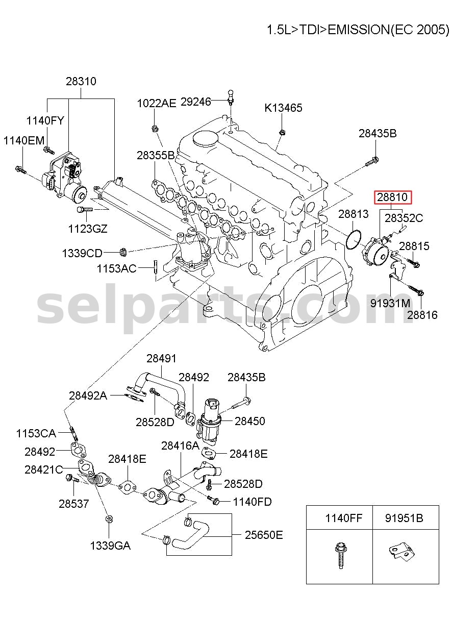 Genuine PUMP ASSY-VACUUM for Hyundai Grand Starex #288104A402