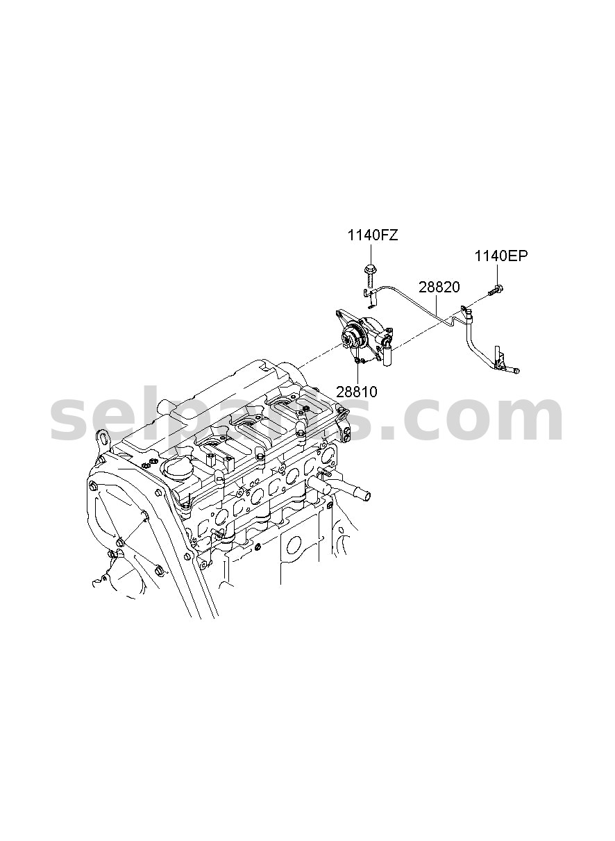 Genuine PIPE ASSY-VACUUM for Hyundai Grand Starex #288204A470