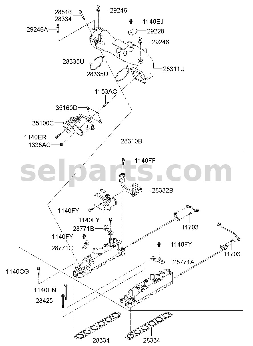Genuine PANEL ASSY-REAR DOOR TRIM,RH for Kia K5 #83308L2060B52