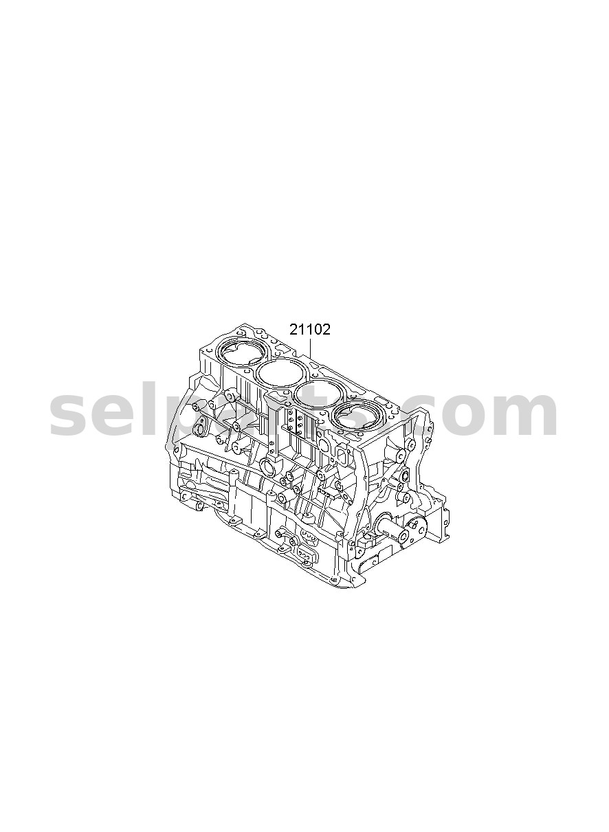 Genuine ENGINE ASSY-SHORT for Hyundai Sonata #2S21C2EA03E