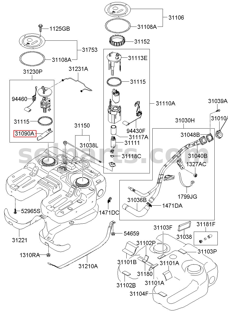 Genuine FILTER-PUMP for Kia Sportage #310902B900