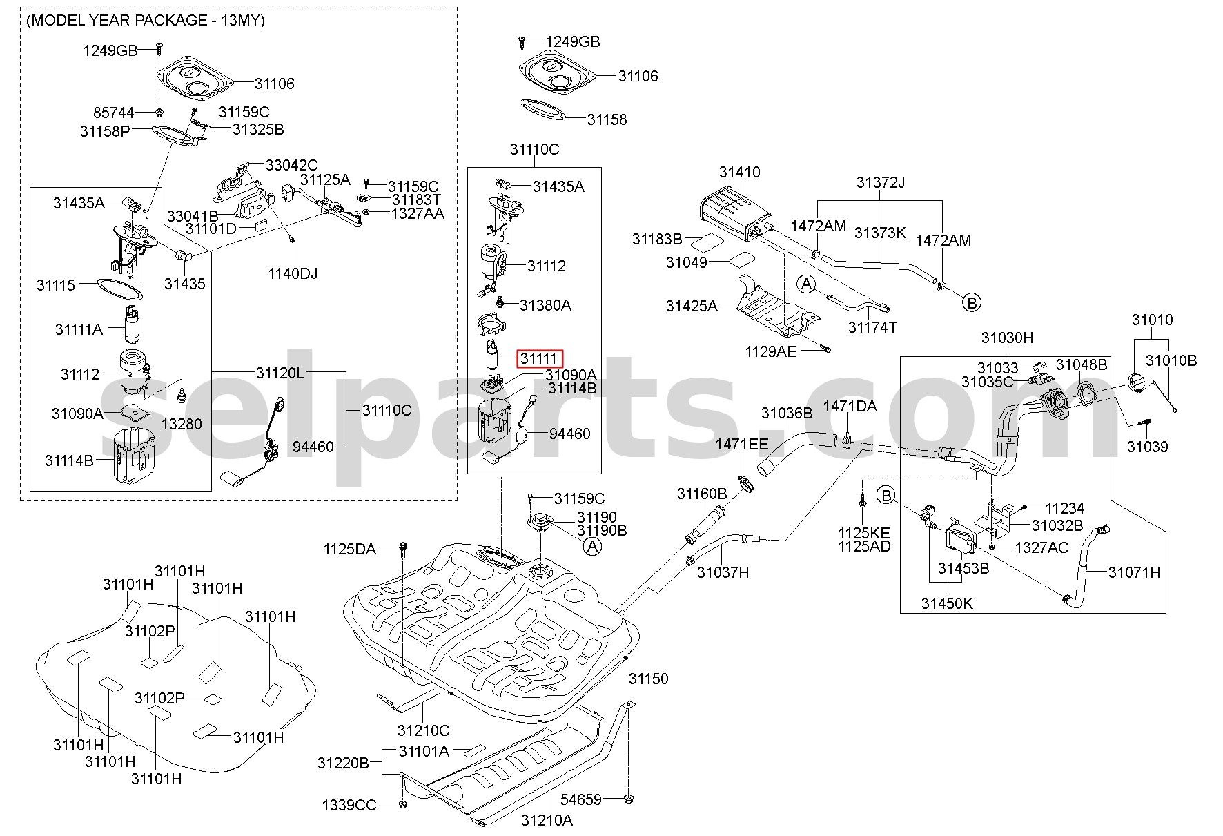 Genuine JUNCTION BOX ASSY-I/PNL for Kia K5 #91950L2140