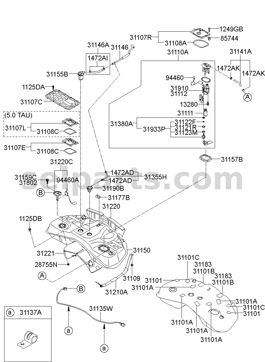 Genuine CURTAIN AIR BAG MODULE,RH for Kia K5 #85020D4000