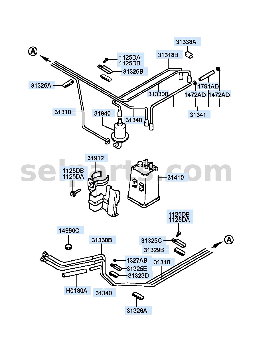 Genuine TUBE-FUEL FEED for Hyundai Sonata #31310C1010