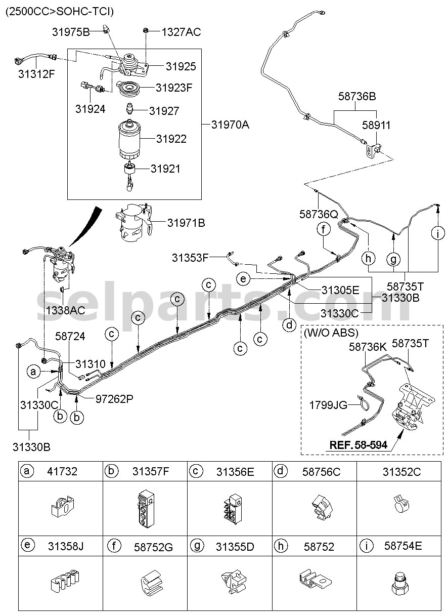 Genuine TUBE-FUEL RETURN for Hyundai Grand Starex #313304H350