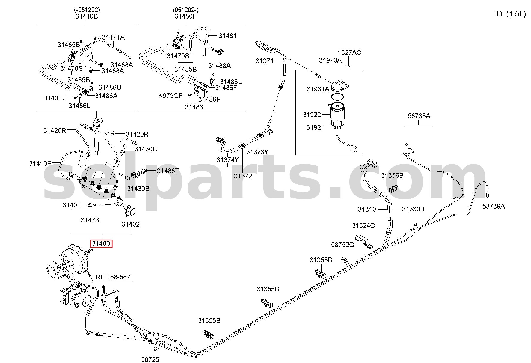 Genuine RAIL ASSY-FUEL for Kia Sportage #314002F600